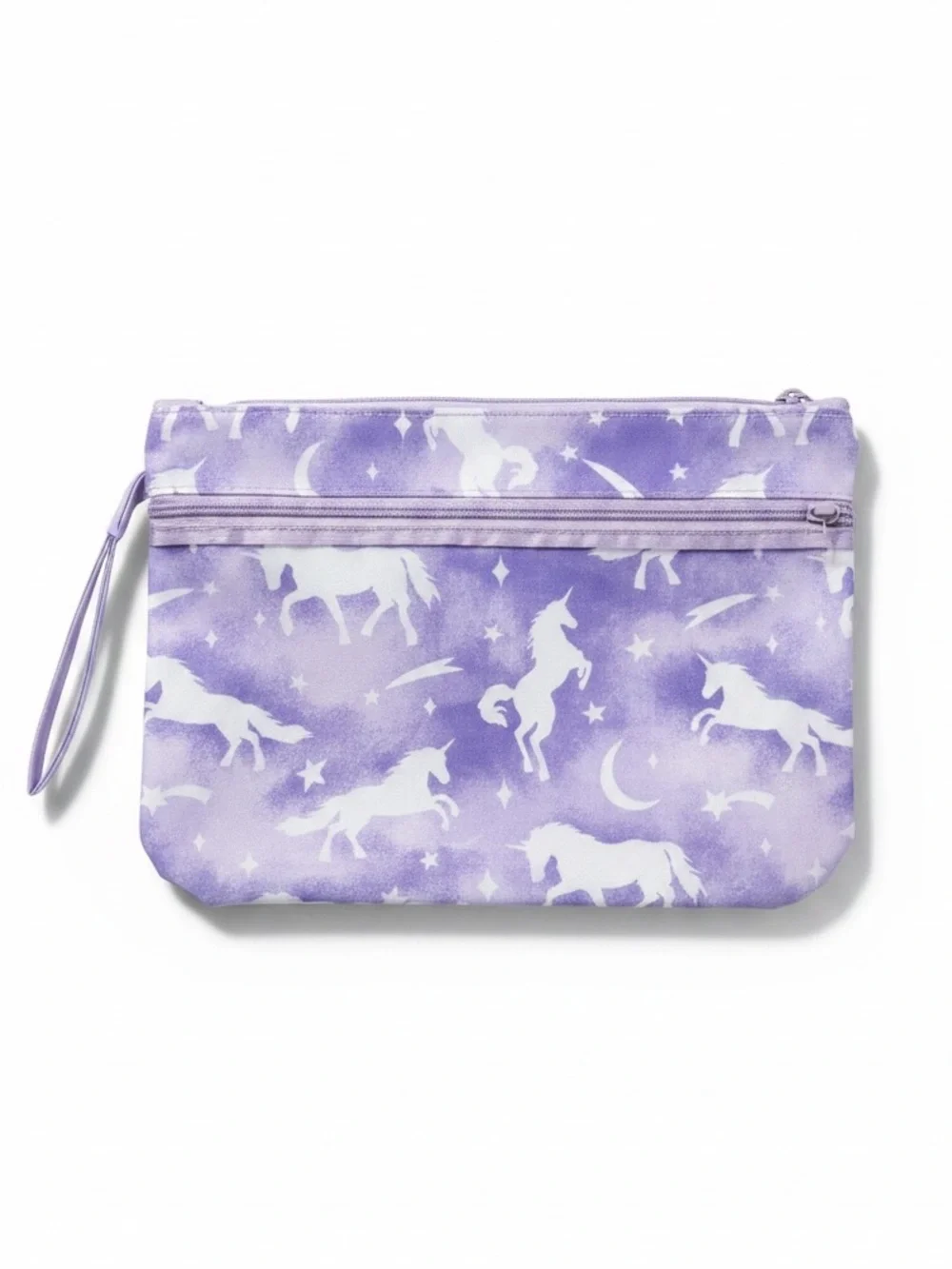 Morgan Home Unicorn Galaxy Cosmetic School Travel Pouch Purple White O/S